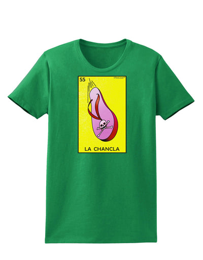 La Chancla Loteria Solid Womens Dark T-Shirt-TooLoud-Kelly-Green-X-Small-Davson Sales