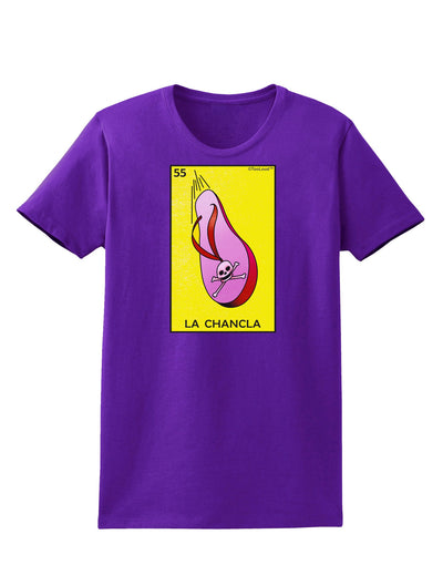 La Chancla Loteria Solid Womens Dark T-Shirt-TooLoud-Purple-X-Small-Davson Sales