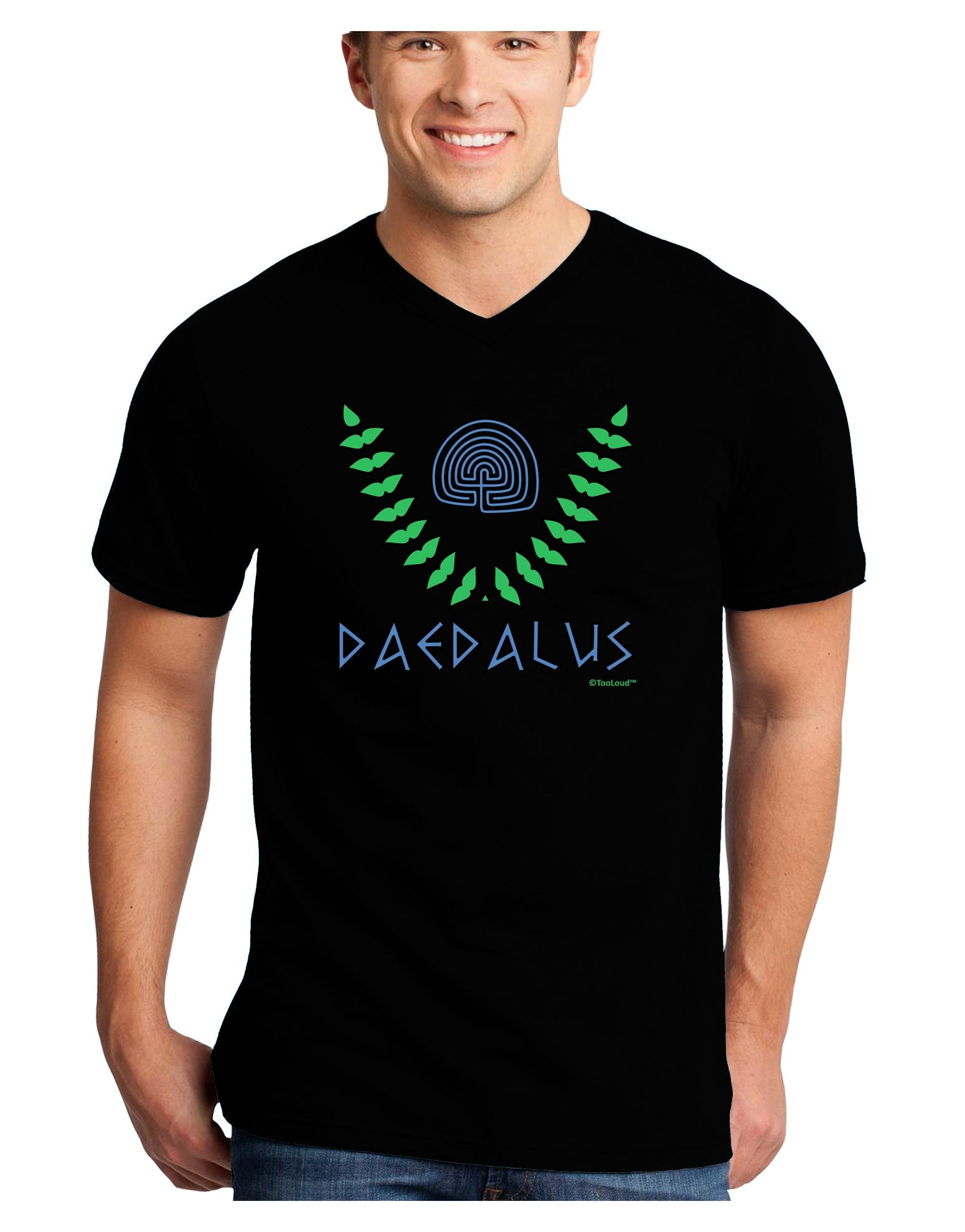 Labyrinth - Daedalus - Greek Mythology Color Adult Dark V-Neck T-Shirt by TooLoud-Mens V-Neck T-Shirt-TooLoud-Black-Small-Davson Sales