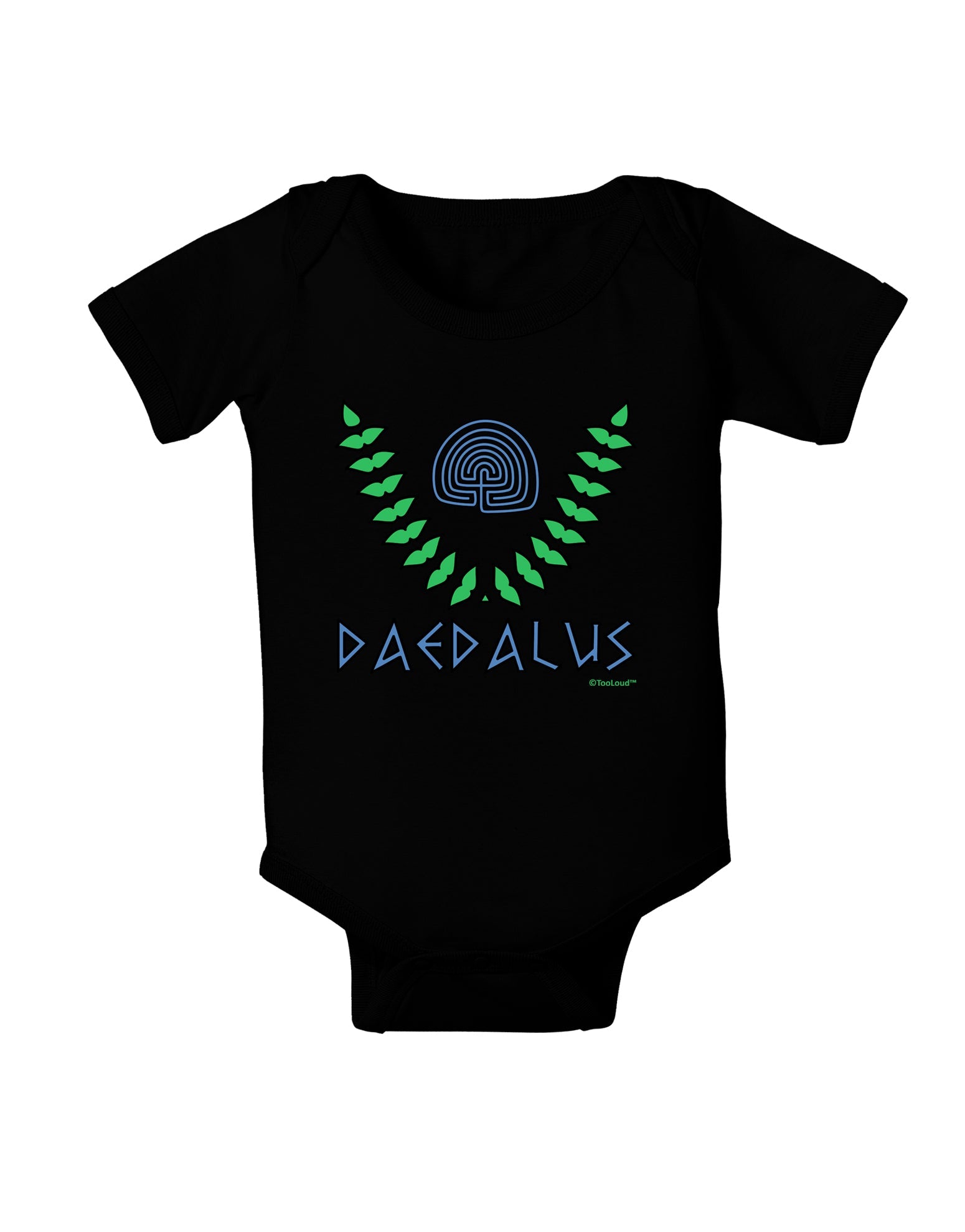 Labyrinth - Daedalus - Greek Mythology Color Baby Romper Bodysuit Dark by TooLoud-Baby Romper-TooLoud-Black-06-Months-Davson Sales