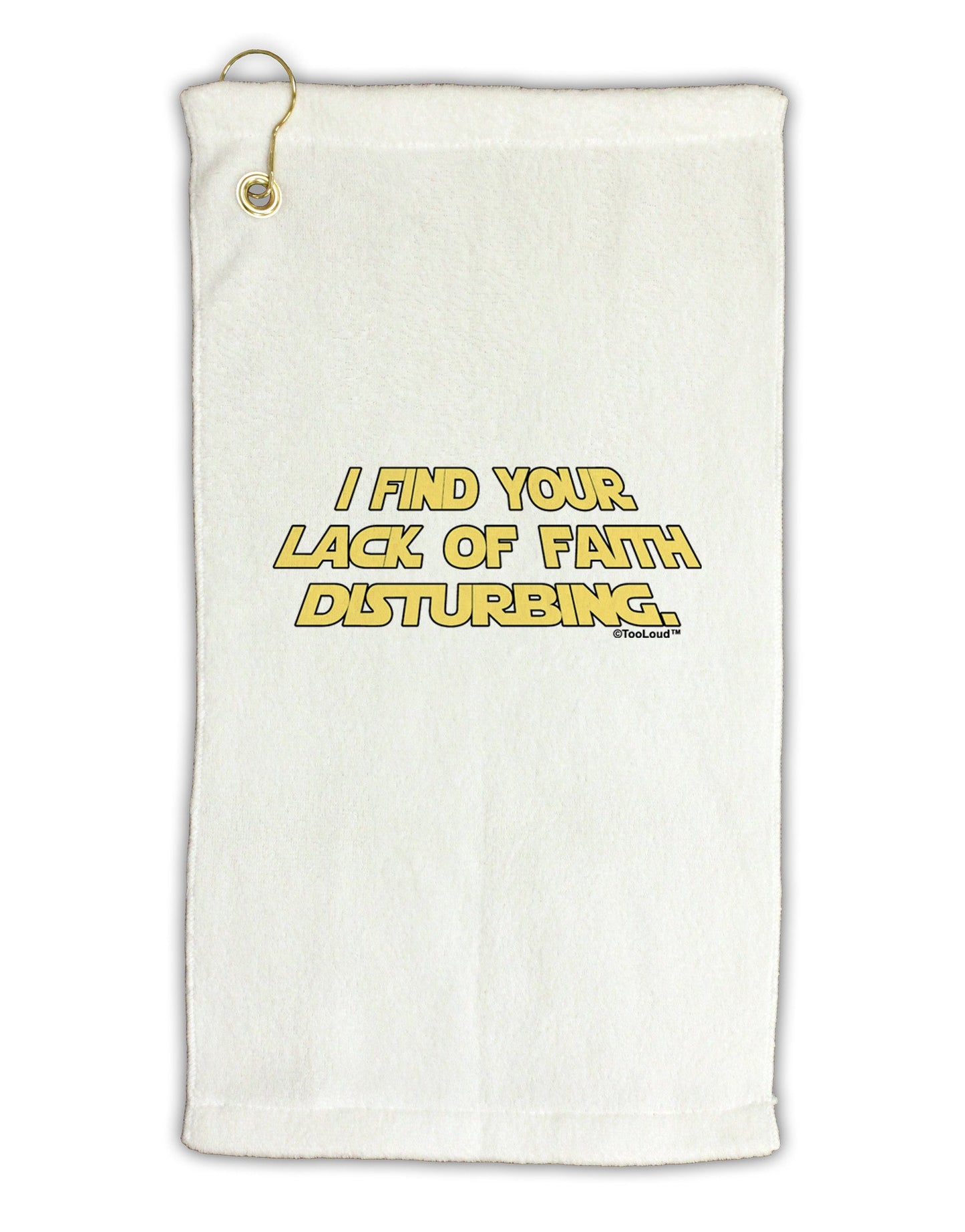 Lack of Faith Micro Terry Gromet Golf Towel 11"x19-Golf Towel-TooLoud-White-Davson Sales