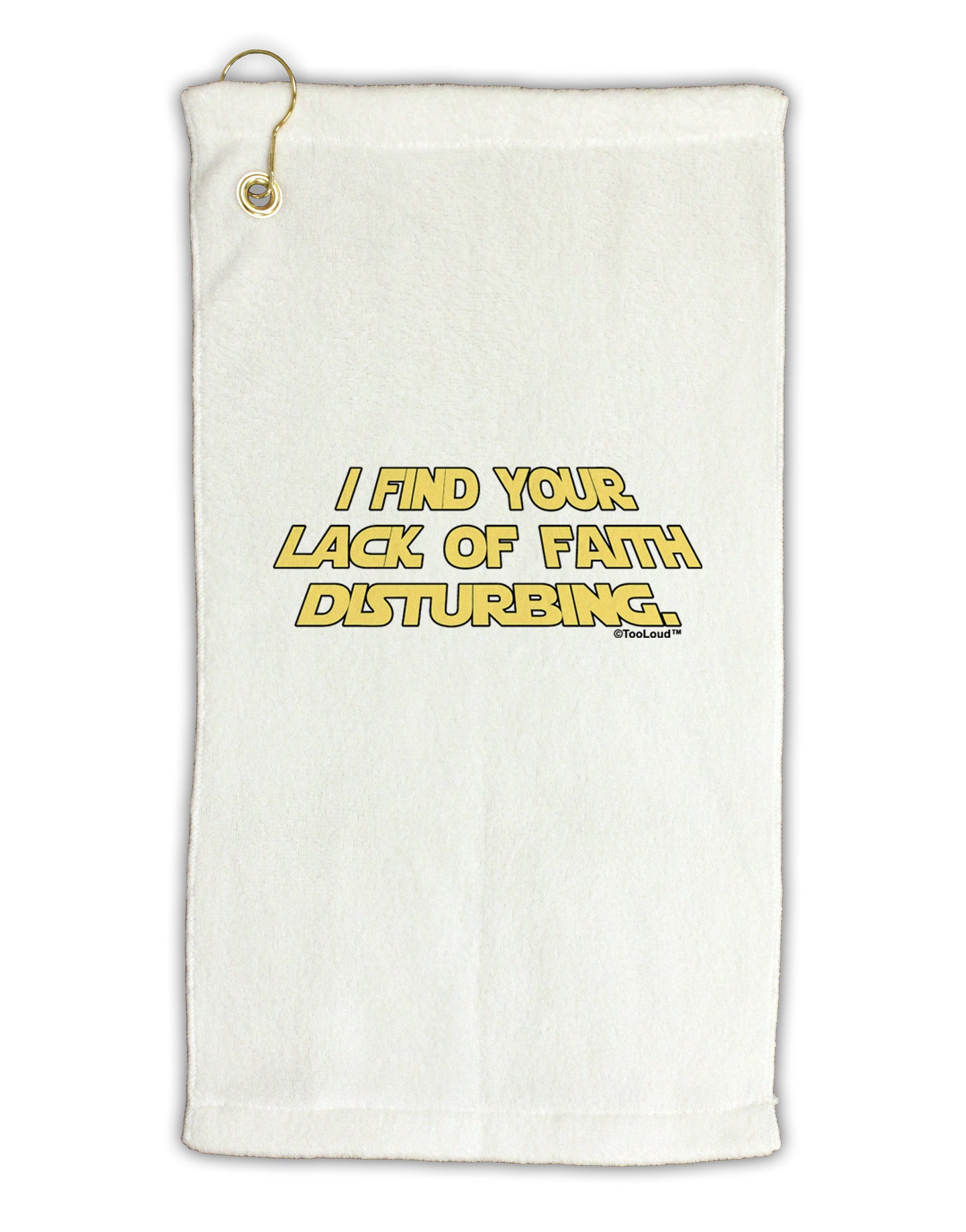 Lack of Faith Micro Terry Gromet Golf Towel 11"x19-Golf Towel-TooLoud-White-Davson Sales