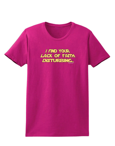 Lack of Faith Womens Dark T-Shirt-TooLoud-Hot-Pink-Small-Davson Sales