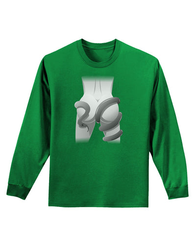 Lady Anaconda Design Grayscale Adult Long Sleeve Dark T-Shirt-TooLoud-Kelly-Green-Small-Davson Sales