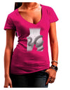 Lady Anaconda Design Grayscale Juniors V-Neck Dark T-Shirt-Womens V-Neck T-Shirts-TooLoud-Hot-Pink-Juniors Fitted Small-Davson Sales