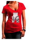 Lady Anaconda Design Grayscale Juniors V-Neck Dark T-Shirt-Womens V-Neck T-Shirts-TooLoud-Red-Juniors Fitted Small-Davson Sales