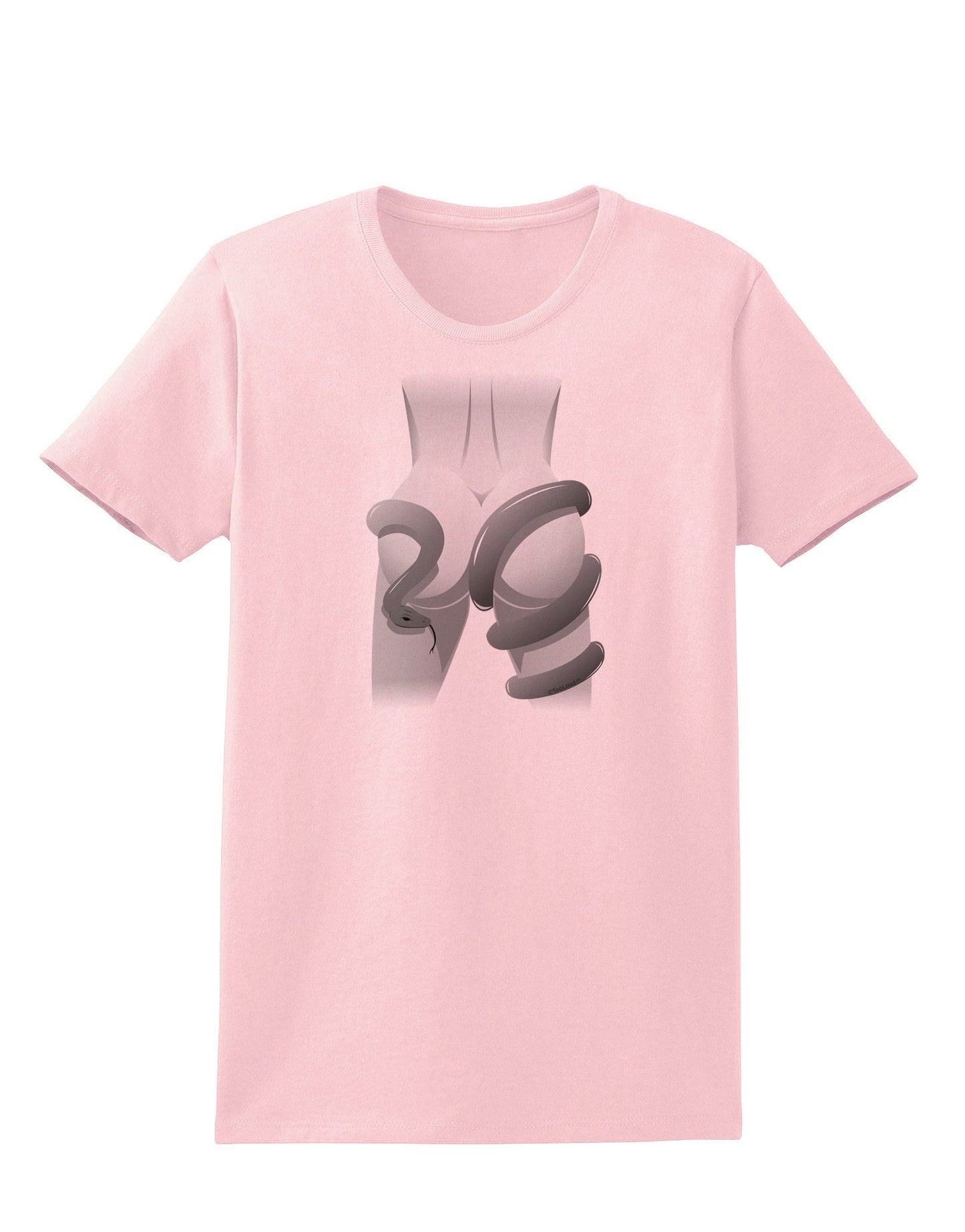 Lady Anaconda Design Grayscale Womens T-Shirt-Womens T-Shirt-TooLoud-PalePink-X-Small-Davson Sales