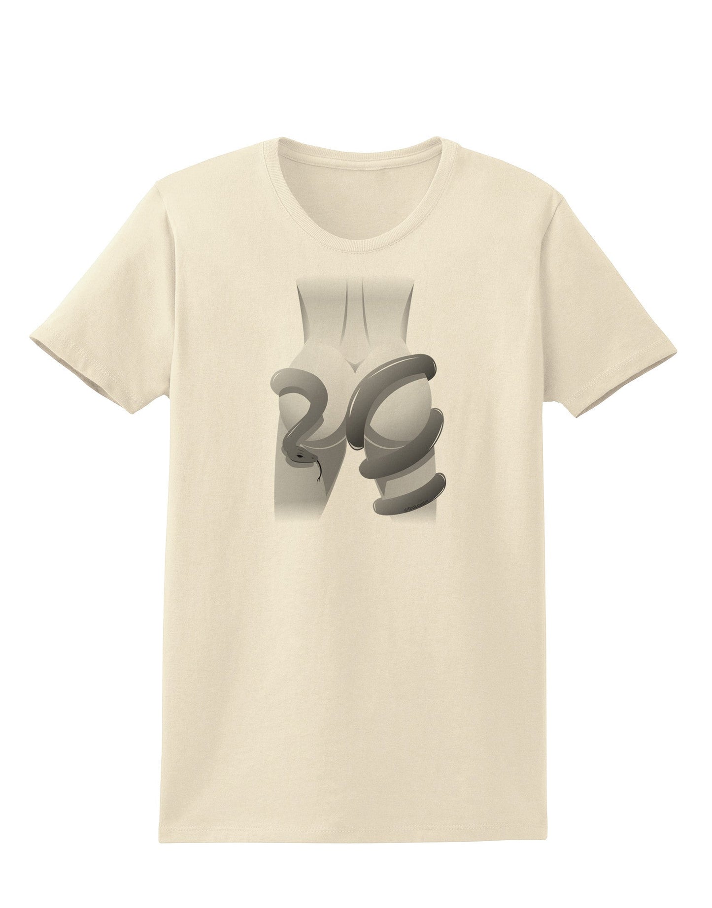 Lady Anaconda Design Grayscale Womens T-Shirt-Womens T-Shirt-TooLoud-Natural-X-Small-Davson Sales