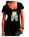 Lady Anaconda Design Light Juniors V-Neck Dark T-Shirt-Womens V-Neck T-Shirts-TooLoud-Black-Juniors Fitted Small-Davson Sales