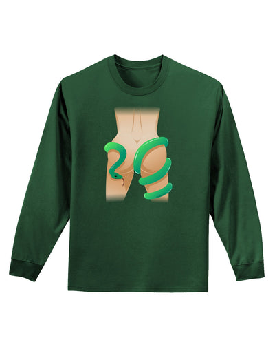 Lady Anaconda Design Medium Adult Long Sleeve Dark T-Shirt-TooLoud-Dark-Green-Small-Davson Sales