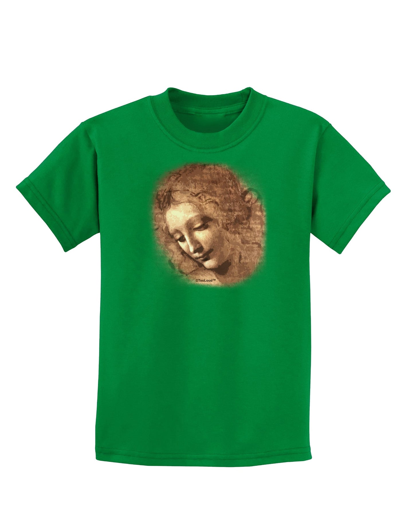 Lady With Disheveled Hair Childrens Dark T-Shirt-Childrens T-Shirt-TooLoud-Kelly-Green-X-Small-Davson Sales