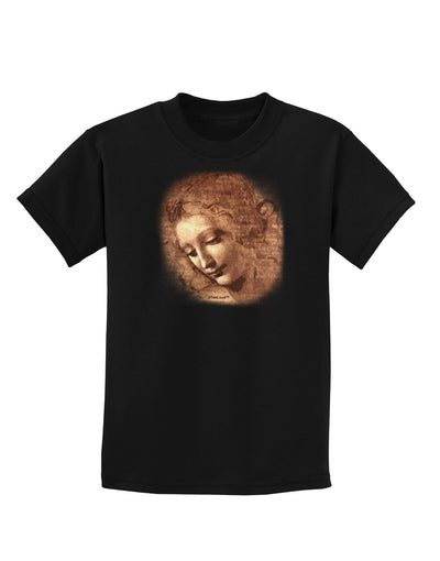 Lady With Disheveled Hair Childrens Dark T-Shirt-Childrens T-Shirt-TooLoud-Black-X-Small-Davson Sales