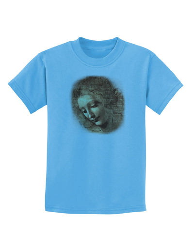 Lady With Disheveled Hair Childrens T-Shirt-Childrens T-Shirt-TooLoud-Aquatic-Blue-X-Small-Davson Sales