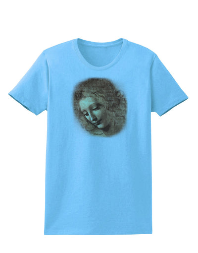 Lady With Disheveled Hair Womens T-Shirt-Womens T-Shirt-TooLoud-Aquatic-Blue-X-Small-Davson Sales