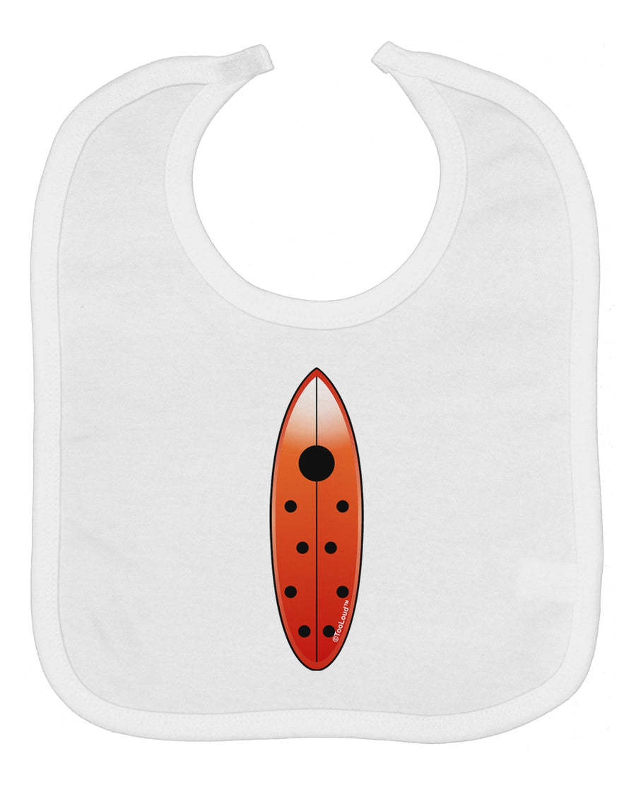 Ladybug Surfboard Baby Bib by TooLoud