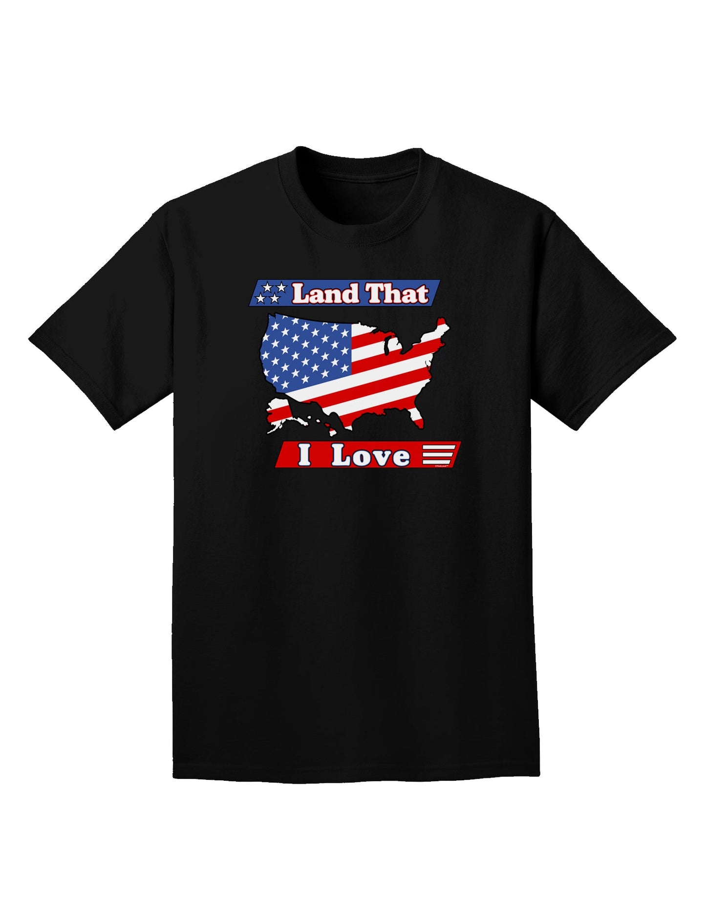 Land That I Love USA Adult Dark T-Shirt-Mens T-Shirt-TooLoud-Black-Small-Davson Sales