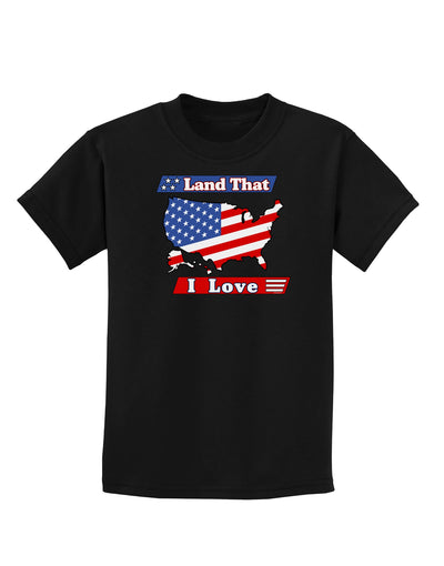 Land That I Love USA Childrens Dark T-Shirt-Childrens T-Shirt-TooLoud-Black-X-Small-Davson Sales