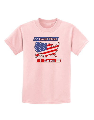 Land That I Love USA Childrens T-Shirt-Childrens T-Shirt-TooLoud-PalePink-X-Small-Davson Sales