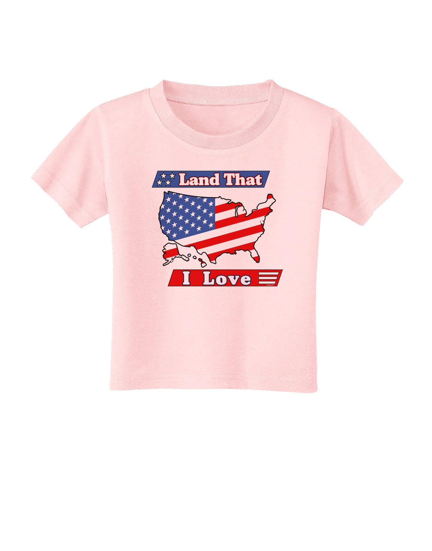 Land That I Love USA Toddler T-Shirt-Toddler T-Shirt-TooLoud-Light-Pink-2T-Davson Sales