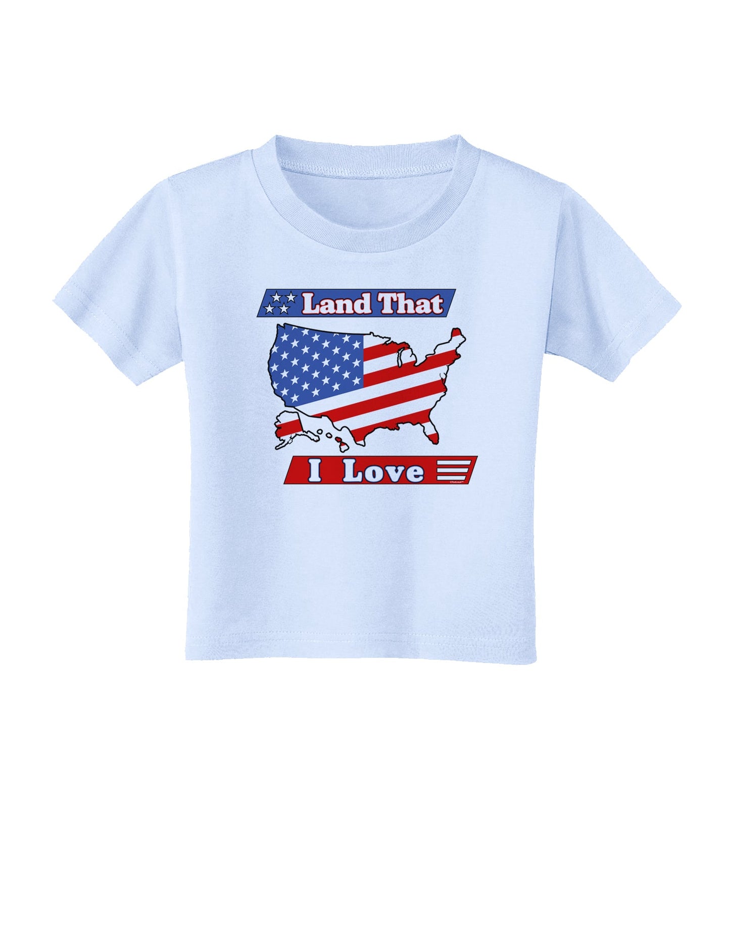 Land That I Love USA Toddler T-Shirt-Toddler T-Shirt-TooLoud-Light-Blue-2T-Davson Sales