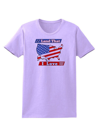 Land That I Love USA Womens T-Shirt-Womens T-Shirt-TooLoud-Lavender-X-Small-Davson Sales