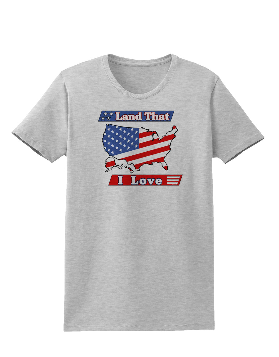 Land That I Love USA Womens T-Shirt-Womens T-Shirt-TooLoud-White-X-Small-Davson Sales