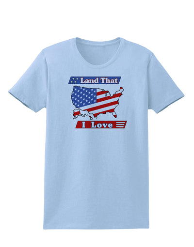 Land That I Love USA Womens T-Shirt-Womens T-Shirt-TooLoud-Light-Blue-X-Small-Davson Sales