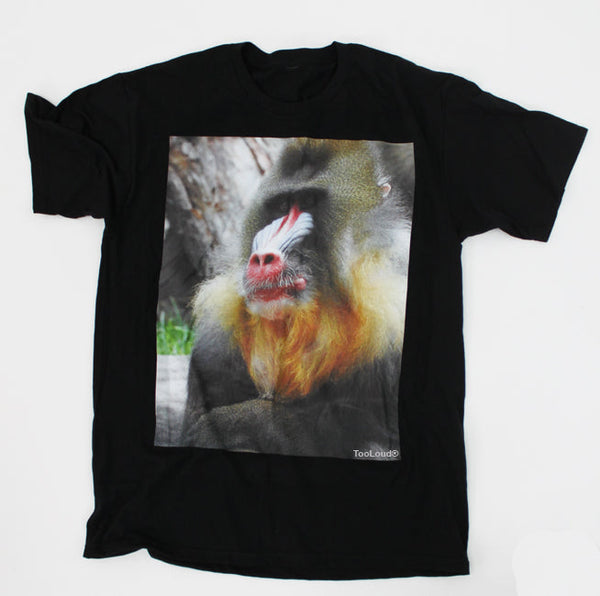 Shop Large Format Baboon Print Dark T-Shirt - Davson Sales