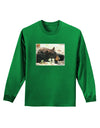 Laying Black Bear Adult Long Sleeve Dark T-Shirt-TooLoud-Kelly-Green-Small-Davson Sales