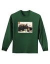 Laying Black Bear Adult Long Sleeve Dark T-Shirt-TooLoud-Dark-Green-Small-Davson Sales