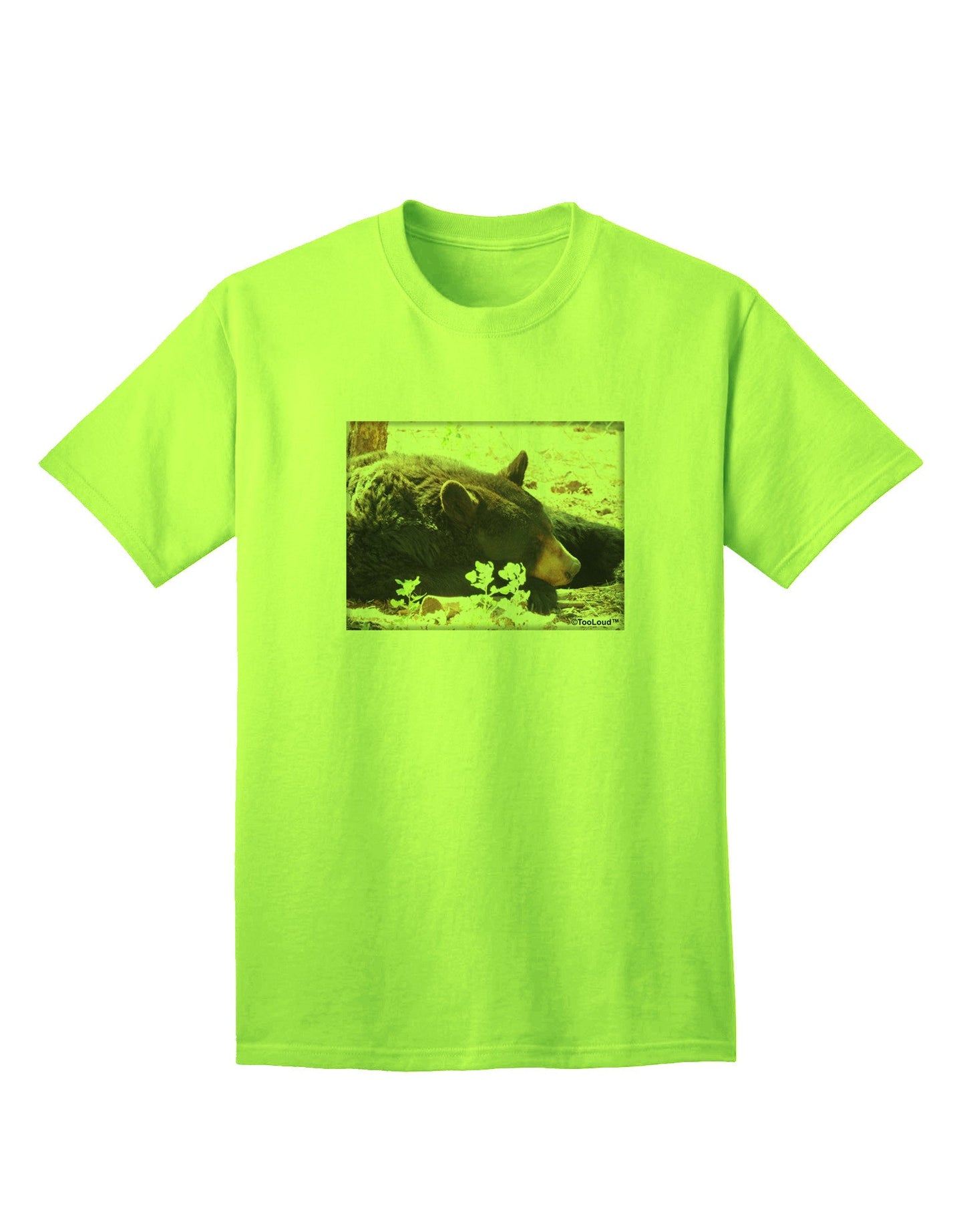 Laying Black Bear Adult T-Shirt-unisex t-shirt-TooLoud-Neon-Green-Small-Davson Sales