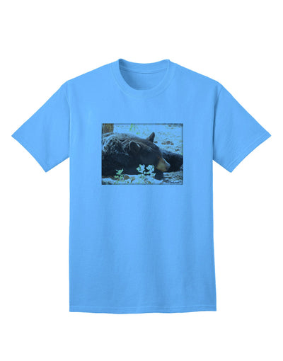 Laying Black Bear Adult T-Shirt-unisex t-shirt-TooLoud-Aquatic-Blue-Small-Davson Sales