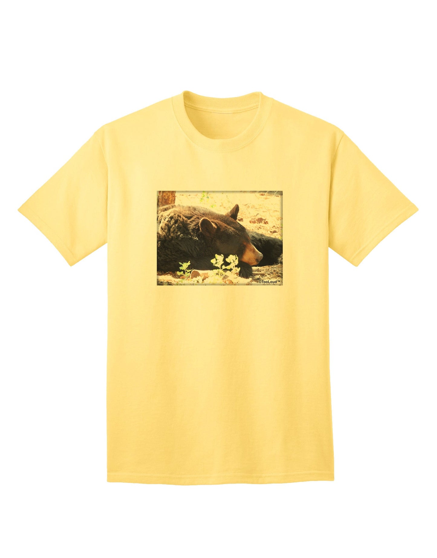 Laying Black Bear Adult T-Shirt-unisex t-shirt-TooLoud-Yellow-Small-Davson Sales