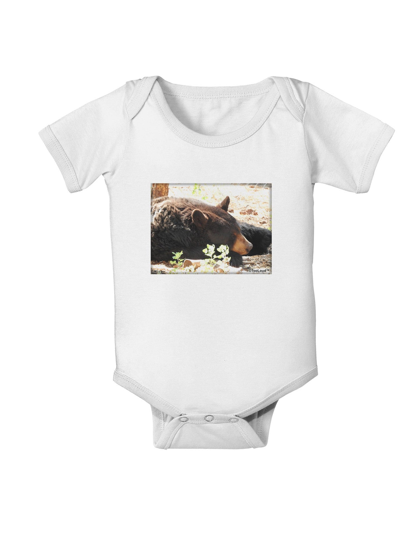 Laying Black Bear Baby Romper Bodysuit-Baby Romper-TooLoud-White-06-Months-Davson Sales