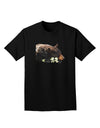 Laying Black Bear Cutout Adult Dark T-Shirt-Mens T-Shirt-TooLoud-Black-Small-Davson Sales