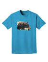 Laying Black Bear Cutout Adult Dark T-Shirt-Mens T-Shirt-TooLoud-Turquoise-Small-Davson Sales