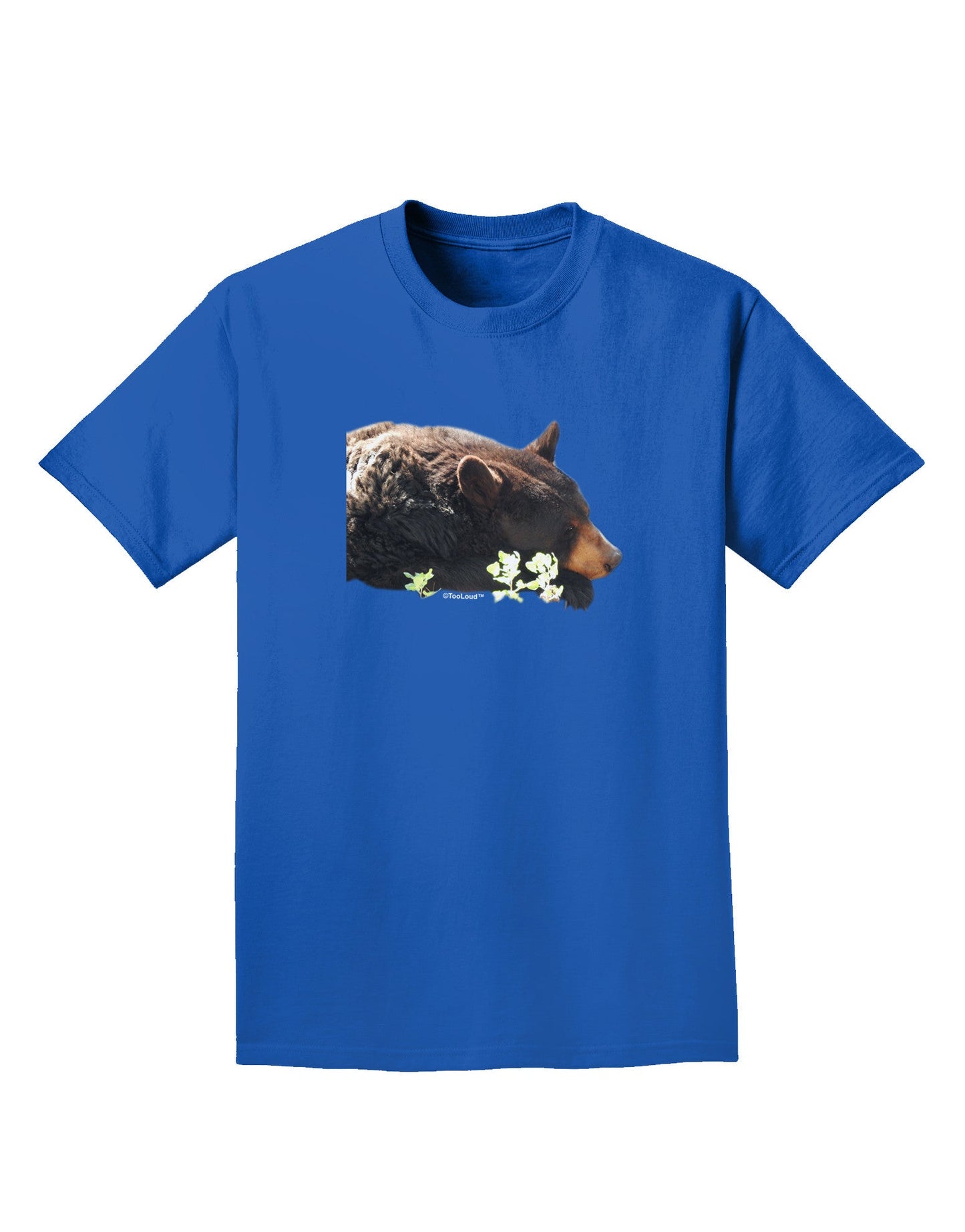 Laying Black Bear Cutout Adult Dark T-Shirt-Mens T-Shirt-TooLoud-Royal-Blue-Small-Davson Sales