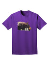 Laying Black Bear Cutout Adult Dark T-Shirt-Mens T-Shirt-TooLoud-Purple-Small-Davson Sales