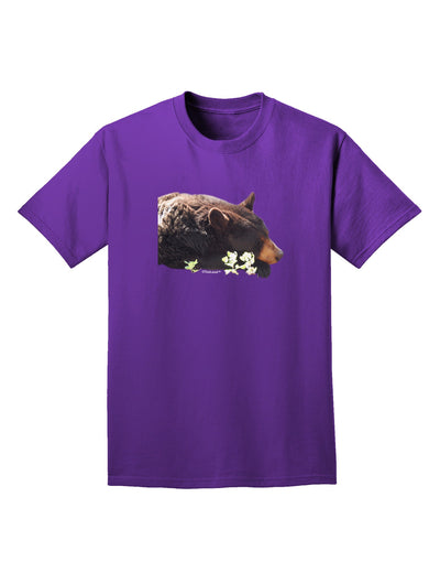 Laying Black Bear Cutout Adult Dark T-Shirt-Mens T-Shirt-TooLoud-Purple-Small-Davson Sales