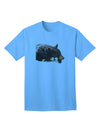 Laying Black Bear Cutout Adult T-Shirt-unisex t-shirt-TooLoud-Aquatic-Blue-Small-Davson Sales