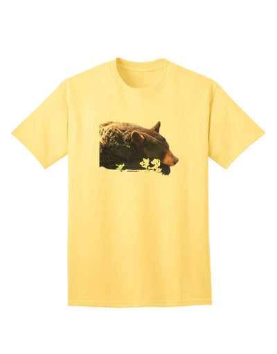 Laying Black Bear Cutout Adult T-Shirt-unisex t-shirt-TooLoud-Yellow-Small-Davson Sales