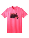 Laying Black Bear Cutout Adult T-Shirt-unisex t-shirt-TooLoud-Neon-Pink-Small-Davson Sales