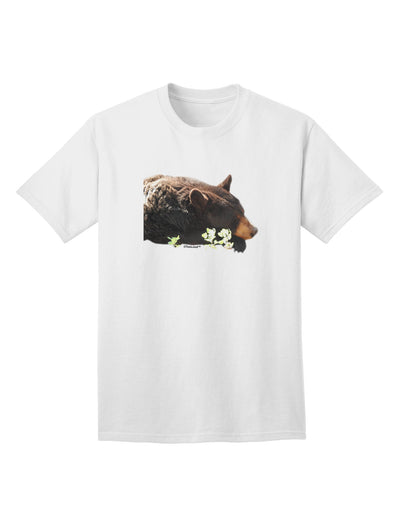 Laying Black Bear Cutout Adult T-Shirt-unisex t-shirt-TooLoud-White-Small-Davson Sales