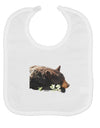 Laying Black Bear Cutout Baby Bib