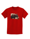 Laying Black Bear Cutout Childrens Dark T-Shirt-Childrens T-Shirt-TooLoud-Red-X-Small-Davson Sales