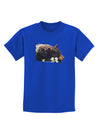 Laying Black Bear Cutout Childrens Dark T-Shirt-Childrens T-Shirt-TooLoud-Royal-Blue-X-Small-Davson Sales