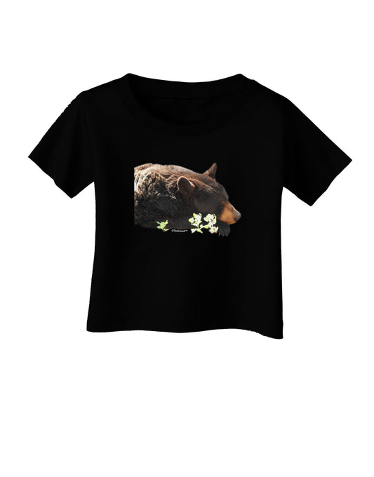 Laying Black Bear Cutout Infant T-Shirt Dark-Infant T-Shirt-TooLoud-Black-06-Months-Davson Sales