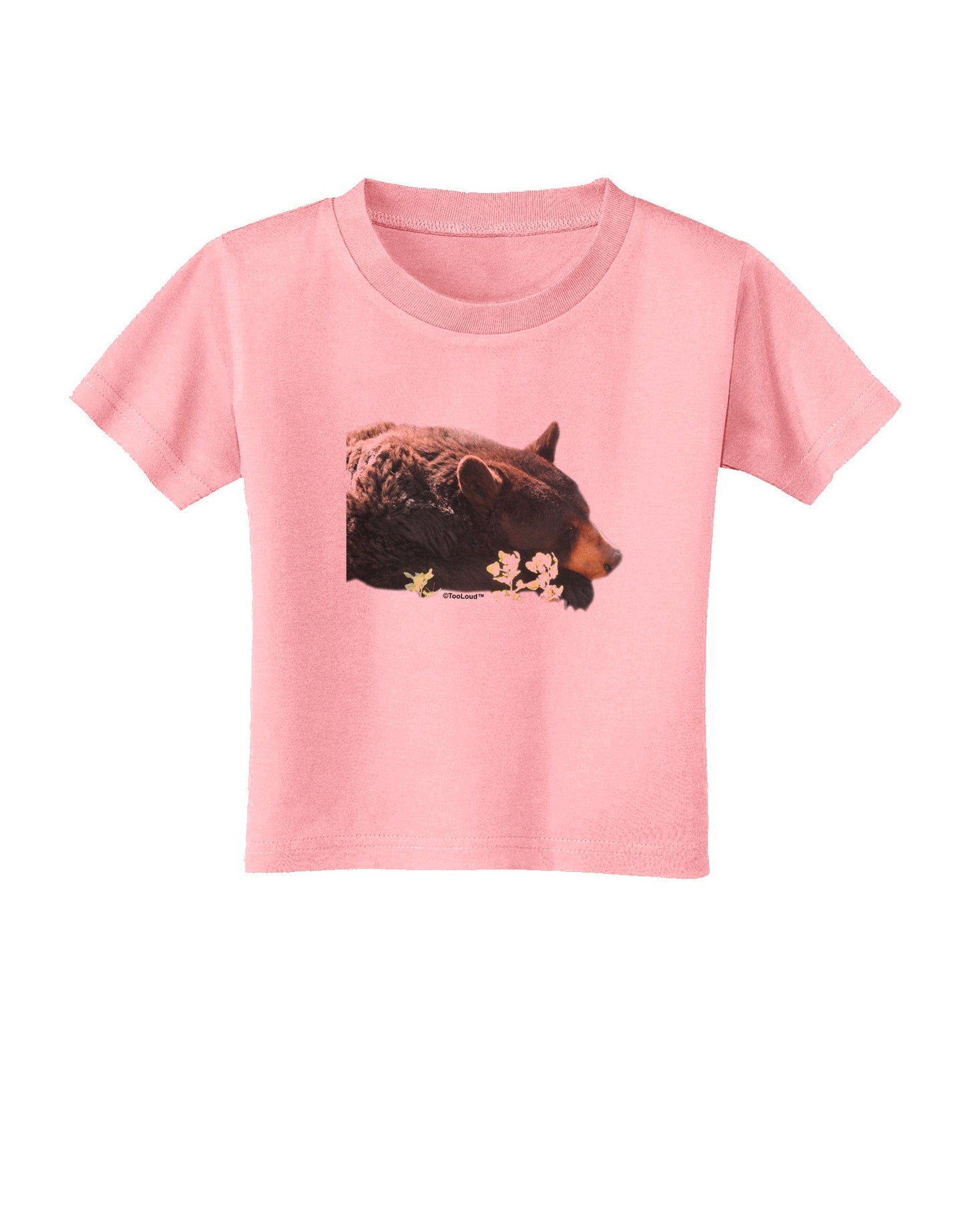 Laying Black Bear Cutout Toddler T-Shirt-Toddler T-Shirt-TooLoud-Candy-Pink-2T-Davson Sales