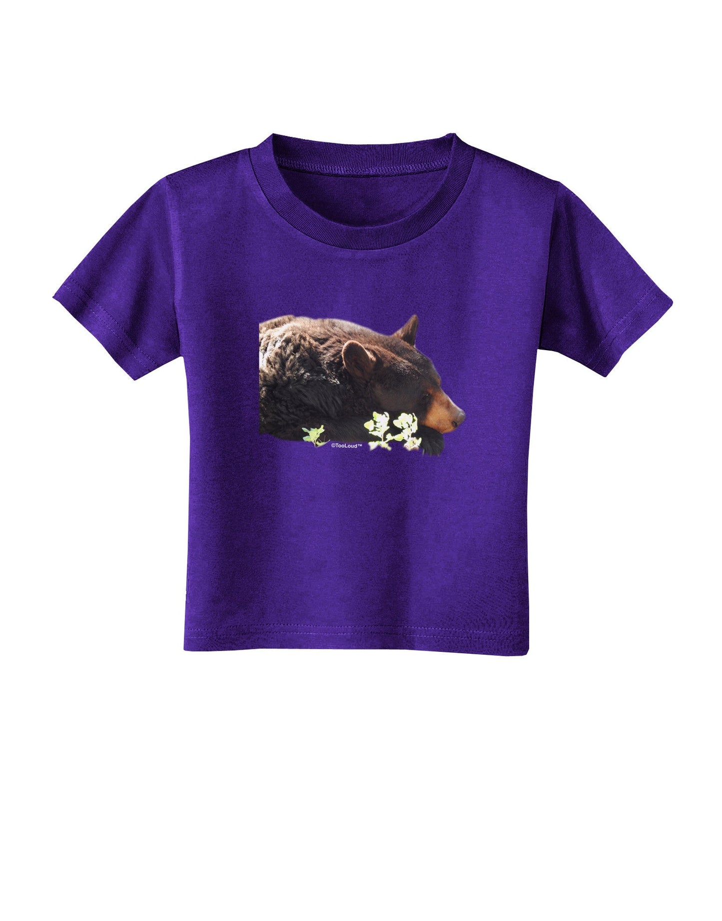 Laying Black Bear Cutout Toddler T-Shirt Dark-Toddler T-Shirt-TooLoud-Purple-2T-Davson Sales