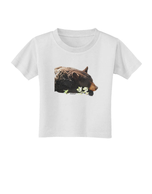 Laying Black Bear Cutout Toddler T-Shirt-Toddler T-Shirt-TooLoud-White-2T-Davson Sales